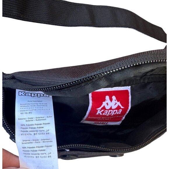 Kappa Black Waist Bag With Adjustable Strap & Logo Embellishments Small Size - Picture 4 of 8